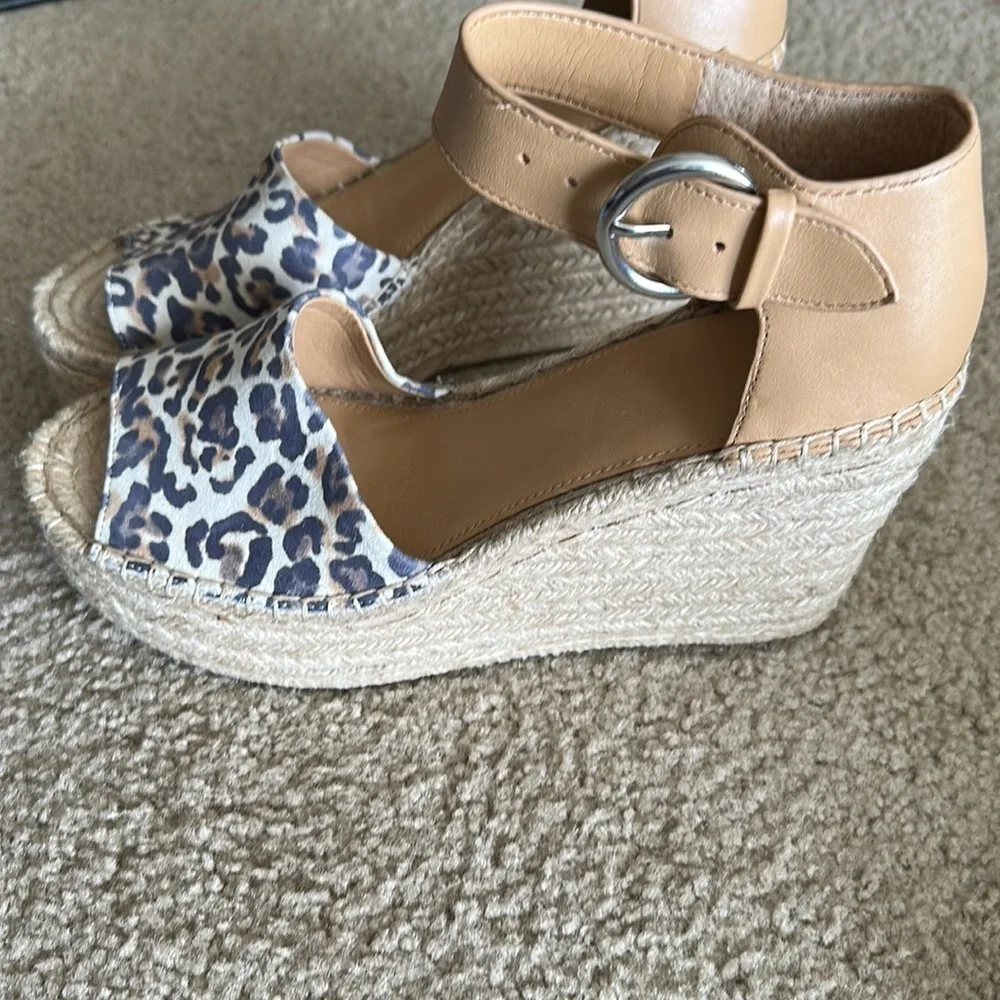 NEW! MARC FISHER ALIDA ESPADRILLE WEDGE SANDAL - SIZE 9.5
